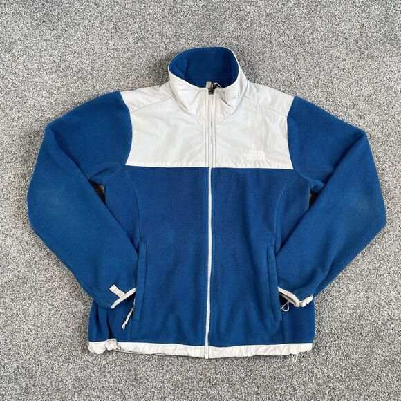The North Face Jackets & Blazers - The North Face Full Zip Womens Fleece Jacket Zip Pockets Blue White Size Medium